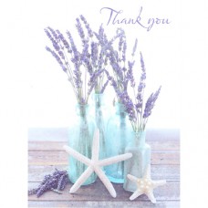 LEANIN TREE GREETING CARD Thank You Lavender